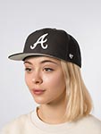 Бейсболка 47 BRAND арт. B-NSHOT01WBP-BKD Atlanta Braves MLB (черный)